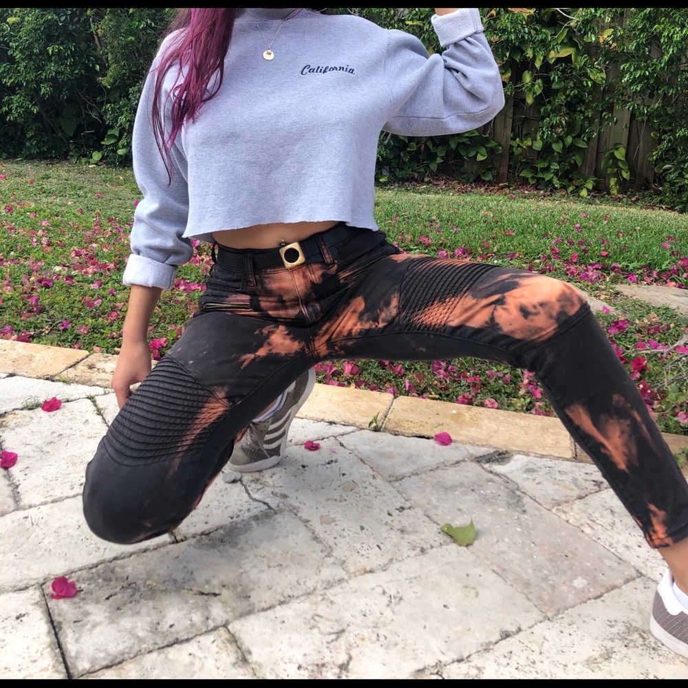 bleach dyed American Eagle jeans